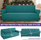 ZNSAYOTX Stretch Oversized Couch Cover Universal Sofa Covers for Living Room Dogs Pet Furniture Protector Spandex Extra Large Sofa Slipcovers with Anti Slip Foam Sticks (Peacock Teal, XL Sofa)