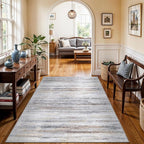 4x5 Area Rugs for Entryway Washable: Easy-to-Clean Rug for Office Kitchen Bedroom Living Room Dining Room - Non Slip Stain and Water Resistant Carpet - Soft Low-Pile Door Mat Beige Grey