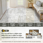 XLUEZ 5x7 Area Rugs for Living Room, Washable Modern Abstract Large Area Rug Neutral Soft Non Slip Kids Rug Stain Resistant Indoor Carpet for Bedroom Nursery Dining Room Playroom(BeigeGrey, 5'x7')