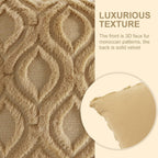 decorUhome Faux Fur Light Brown Khaki Throw Pillow Covers 26x26 Set of 2
