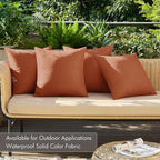 MIULEE Pack of 4 Decorative Rust Throw Pillow Covers Linen Waterproof Pillow Covers Outdoor Farmhouse Cushion Cases for Patio Garden Tent Balcony Couch Sofa 18x18 inch