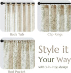 jinchan Linen Blend Floral Curtains for Living Room 45 Inch Length Farmhouse Printed Curtain Rod Pocket Back Tab Sage Green Peony Flower Patterned Drapes Bedroom Curtains Set 2 Panels