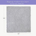 Bigacogo Chunky Knit Throw Blanket for Couch, 60x80 inches, 100% Hand Knitted with Thick Jumbo Chenille Yarn, Cozy Soft Large Rope Knot Cable Crochet Blankets for Sofa Bed Living Room, Light Grey