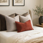 MIULEE Decorative Couch Throw Pillow Covers 20x20 Inch Taupe 2 Pack