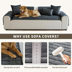 Couch Covers for Dogs Washable, Non Slip Couch Covers for Loveseat Sofa Pet Friendly, Soft Fuzzy Sofa Covers for Pet, Dog Couch Cover Furniture Protector(1PC,Dark Grey,27.6"x59.1")