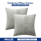 MIULEE Silver Grey Decorative Throw Pillow Covers for Couch 20x20 Inch