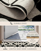 Latte&Fog 2x3 Entryway Rug, Small Modern Abstract Door Mat Samll Rug, Washable Kitchen Rug, Boho Non Slip Low Pile Carpet for Indoor Kitchen, Entry, Front Door and Bathroom - Beige