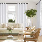 NICETOWN 100% Blackout 108 inch Curtains, Grommet Thermal Insulated Window Treatments Light Blocking Drapes for Bedroom/Living Room, W52 x L108, 2 Panels