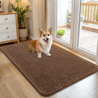 OLANLY Dog Door Mat for Muddy Paws 45x27, Super Absorbent Chenille Mud Mat