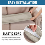 H.VERSAILTEX Super Stretch Individual Seat Cushion Covers Sofa Covers Couch Cushion Covers Slipcover Sets Thick Jacquard Textured Twill Fabric (1 Piece Sofa Cushion Cover, Island Fossi)