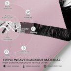 Deconovo Blackout Curtains, Thermal Insulated, W52 x L63 2 Panels, Back Tab, Machine Washable, Room-Darkening Drapes for Bedroom/Living Room Lavender