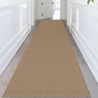 KOZYFLY Extra Long Runners for Hallways 3x14 ft Washable Kitchen Runner Non Slip Rubber Backed Hallway Rug Cotton Entryway Runner Rug Floor Carpet for Indoor Hall, Kitchen, Stair, Tan/Orange/Brown
