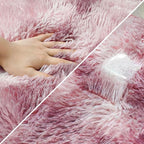 Tie-Dyed Blush 2x6 Machine Washable Runner Rugs for Hallway Soft Fluffy Shaggy Bedside Rugs for Bedroom Living Room Indoor Floor Carpet for Kids Girls and Boys Nursery Rooms Home Decor Aesthetic