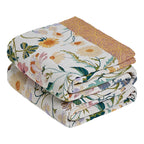MSGKV Boho Throw Blanket 50"x60" Cotton Throw for Couch Sofa, Floral Quilt