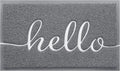 BeneathYourFeet Door Mat (36"x24",Grey) Welcome Mat Low Profile Front Doormat Indoor Outdoor Door Non Slip Rugs for Entryway, Patio, High Traffic Areas
