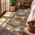 Yamaziot Washable Runner Rug, 2x6 Non-Slip Boho Vintage Hallway Kitchen Rug