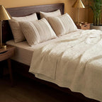 Bedsure 100% Cotton Muslin Blanket Queen Size for Bed - 4-Layer Breathable and Lightweight Thin Soft Summer Gauze Muslin Blankets for Adults, Linen Beige, 90x90 Inches