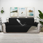 ISSUNTEX Double Protection 100% Waterproof Sofa Covers for Living Room, Couch Covers for 3 Cushion Couch Sofa, Reversible Furniture Protector Sofa Cover for Dogs, Pets, Kids (Sofa, Black/Beige)