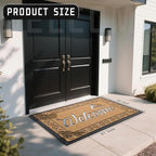 Yimobra Welcome Mat, Heavy Duty Sturdy Door Mats for Home Entrance Outdoor Indoor, Front Doormat for Outside Patio Floor Entry Porch Garage Office, Waterproof, Low Profile, 47X32 Inches, Yellow