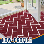 OLANLY Front Door Mat, Non-Slip Rubber Backing, Dirt Resistant and Absorbent, Washable, Easy to Clean Low-Profile Indoor Doormat for Back Door, Entryway, Inside Entrance, 40x32, Burgundy