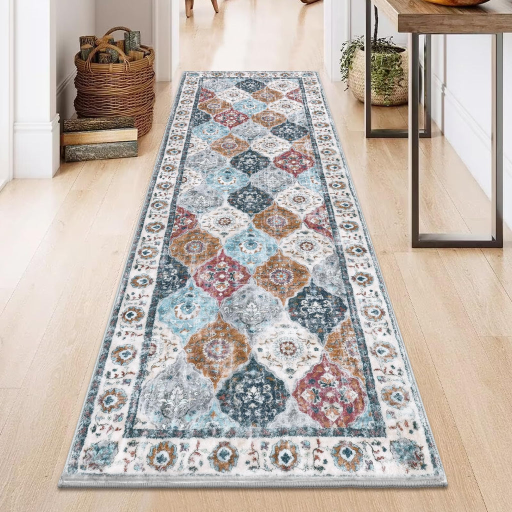 HEBE Hallway Runner Rug 2'x6', Washable Non Slip Kitchen Rug Runner