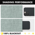 MIULEE 100% Blackout Linen Curtains 42 x 84 Inch Seafoam Green 2 Panels