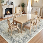 Lofus 8x10 Area Rugs for Living Room, Machine Washable Non-Slip Area Rug, Low Pile Large Rugs for Bedroom, Kitchen, Dining Room, Home Office, Vintage Oriental Print Rug, Taupe Grey
