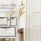 Extra Long Beige White Linen Curtains 132 Inch for Living Room 2 Panels Set Rod Pocket Back Tab Light Filtering Semi Sheer Curtain Privacy Floor to Ceiling High Ceiling Drapes for Farmhouse 52x132