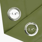 LEMOMO Olive Green Thermal Blackout Curtains/52 x 108 Inch/Set of 2 Panels Room Darkening Curtains for Bedroom