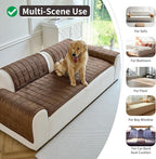 Couch Covers for Dogs Washable, Non Slip Couch Covers for Loveseat Sofa Pet Friendly, Soft Fuzzy Sofa Covers for Pet, Dog Couch Cover Furniture Protector(1PC,Dark Brown,27.6"x82.7")