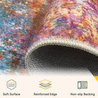 RELEANY Washable 6'x9' Abstract Area Rug for Living Room Starlight