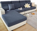 Yoovat Couch Cushion Covers for Sofa Couch Covers Wear-Resistant Universal Sofa Cover Washable Stretch for Sectional Slipcovers (Texture-Gray Blue,Chaise Cover)