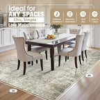 5x8 Area Rugs for Living Room Rug Washable: Abstract Rug for Dining Room Bedroom Carpet Non Slip 5 by 8 Indoor Modern Nursery Home Office Beige Brown
