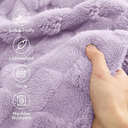 Bedsure GentleSoft Lavender Fog Throw Blanket for Couch - Super Soft Cozy Blankets Gifts for Kids Girls, Cute Small Fleece Throws for Bedroom Home Decor, 50x70 Inches