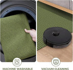 KOZYFLY Washable Area Rug 6x9 ft Rubber Backed Non Slip Rugs for Living Room Braided Cotton Bedroom Rug Woven Office Rugs Indoor Floor Carpets for Dining Bedroom Living Room, Bright Green/Earthy Green