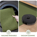 KOZYFLY Extra Long Runners for Hallways 3x20 ft Washable Kitchen Runner Non Slip Rubber Backed Hallway Rug Cotton Entryway Runner Rug Floor Carpet for Indoor Hall, Kitchen, Olive Green/Earthy Green