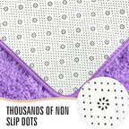 LOCHAS Ultra Soft Indoor Modern Area Rugs Fluffy Living Room Carpets for Children Bedroom Home Decor Nursery Rug 4x5.3 Feet,Lavender Purple