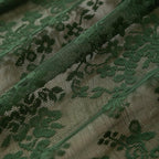 YJ YANJUN Vintage Lace Curtains 96 Inches Long-Victorian Floral Green Sheer Curtain Panels for Living Room,Light Filtering, Boho Christmas Decor 8 FT, 52Wx96L, 2 Panels Dark Emerald Green