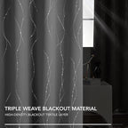 Deconovo Living Room Curtains 84 Inches Long, Blackout Curtains for Bedroom