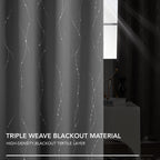 Deconovo Living Room Curtains 45 Inches Long, Blackout Curtains for Bedroom