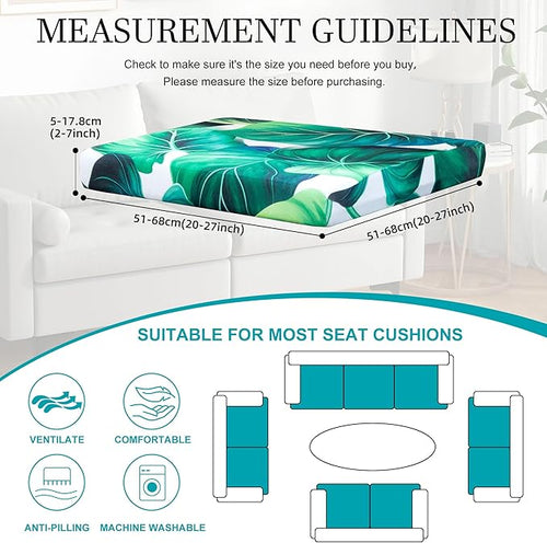 12 Piece Outdoor Cushion Covers, Patio Sofa Cushion Covers, Stretch Fit