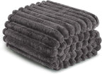 Exclusivo Mezcla Striped Twin Size Fleece Blanket for Bed, Couch, 60"x80"