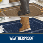 OLANLY Front Door Mat Outside 29.5x17, All-Season Heavy-Duty Rubber Doormat