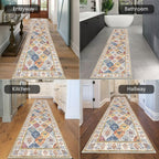 HEBE Hallway Runner Rug 2'8''x12', Washable Non Slip Kitchen Rug Runner