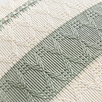 Fancy Homi Set of 1 Sage Green Boho Lumbar Decorative Throw Pillow Covers 16x24 Inch for Living Room Bedroom Couch Bed Sofa, Rustic Retro Cushion Case, Bohemian Room Home Decor, Women Teen Girls Gift