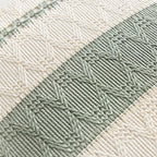 Fancy Homi Set of 1 Sage Green Boho Lumbar Decorative Throw Pillow Covers 16x24 Inch for Living Room Bedroom Couch Bed Sofa, Rustic Retro Cushion Case, Bohemian Room Home Decor, Women Teen Girls Gift