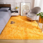 Amearea Premium Soft Fluffy Rug Modern Shag Carpet, 5.3x7.5 Feet, Fuzzy Plush Rugs for Living Room Bedroom Kids Room Home Decor, Nursery Non Slip Indoor Shaggy Carpets, Orange
