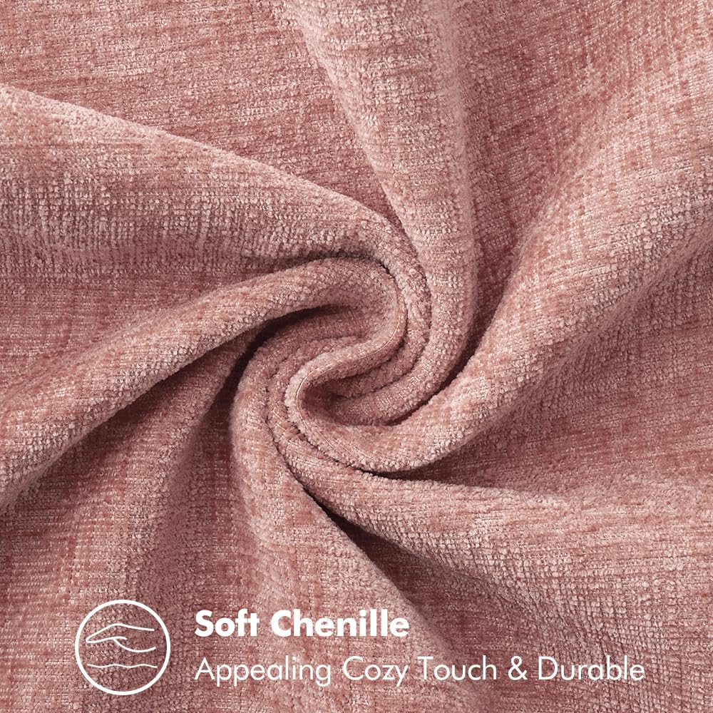 MIULEE Decorative Couch Throw Pillow Covers 20x20 Inch Blush Pink 2 Pack