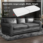 Leather Look Couch Cushion Covers Sofa Seat Slipcovers Sets Couches Furniture Protector for Sectional Armchair Loveseat Pets Kids Stretch Spandex Fabric (2 Cushion Sofa, Light Grey)