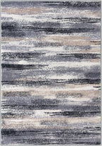 Lansny Modern Abstract Entryway Rug Indoor 2x3 Washable Rug Non-Slip Soft Small Area Rug Grey Black Multi Kitchen Mats Thin Print Faux Wool Floor Carpet Throw Rugs for Entrance Bedroom Home Decor